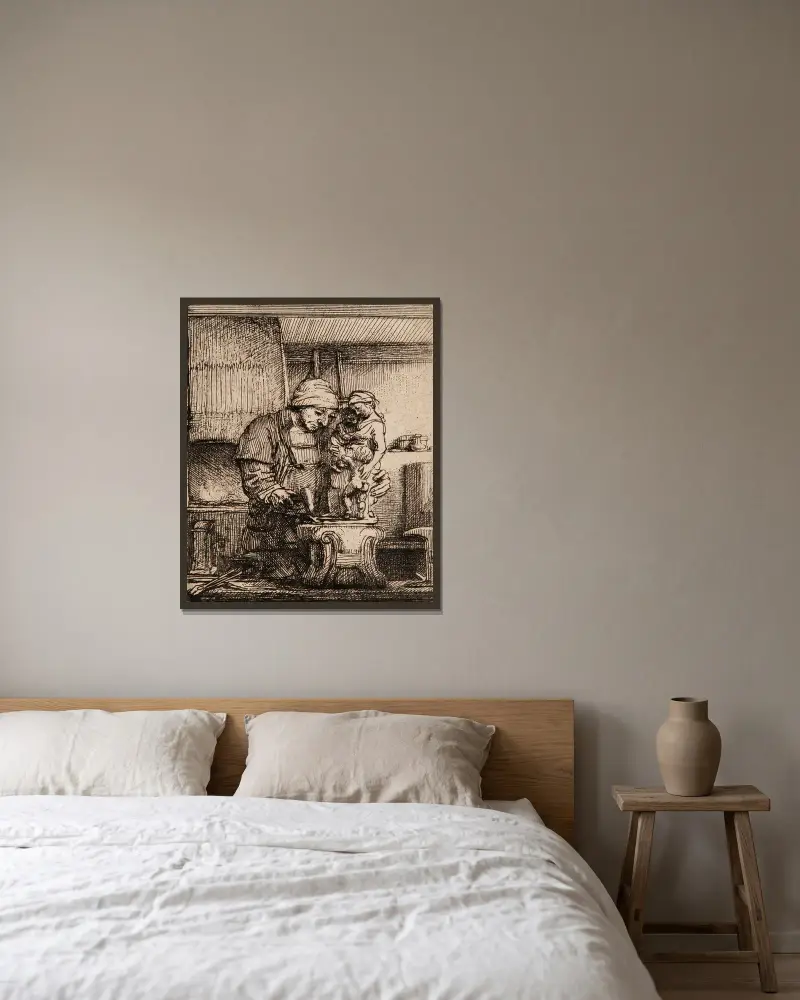 Zlatník, Rembrandt van Rijn v rámu na stěně