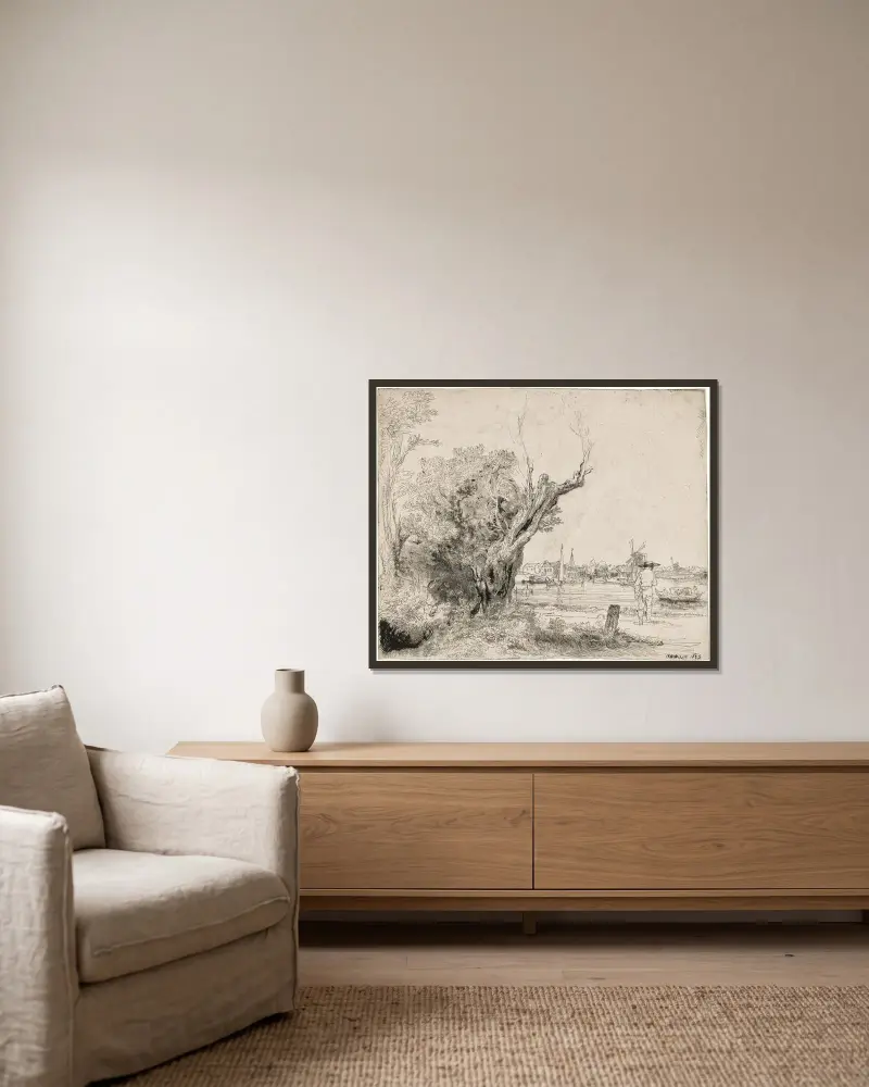 Omval, Rembrandt van Rijn w ramie na ścianie