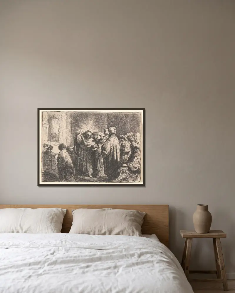 Myntskatten, Rembrandt van Rijn w ramie na ścianie