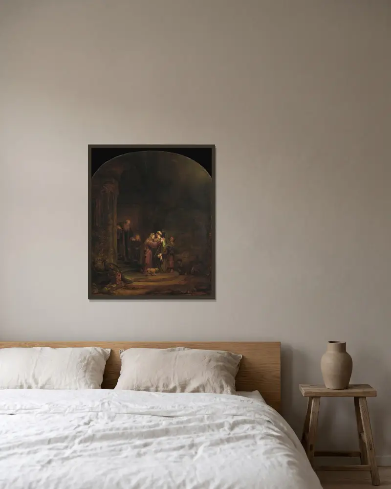 Nawiedzenie, Rembrandt van Rijn w ramie na ścianie