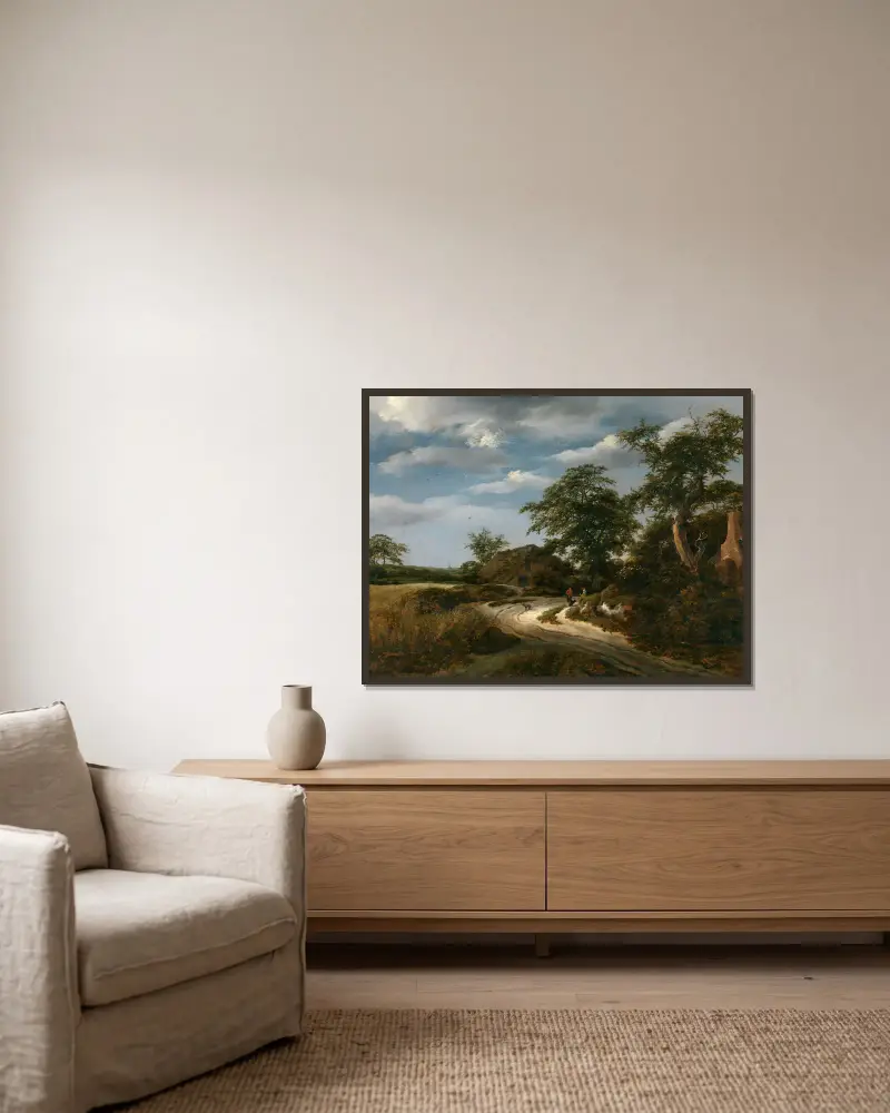 Krajina, Jacob van Ruisdael v rámu na stěně