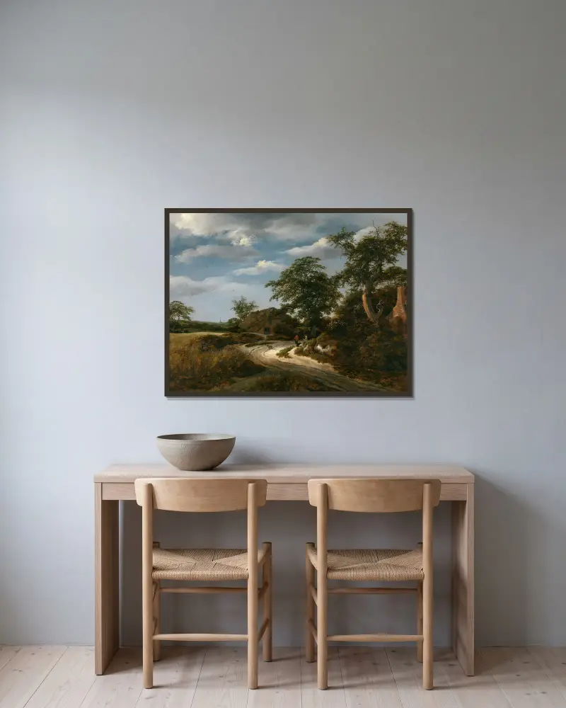 Krajina, Jacob van Ruisdael v rámu na stěně