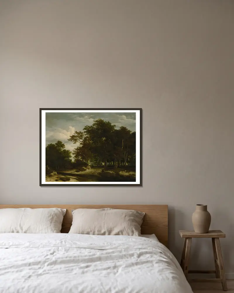 Velký les, Jacob van Ruisdael v rámu na stěně