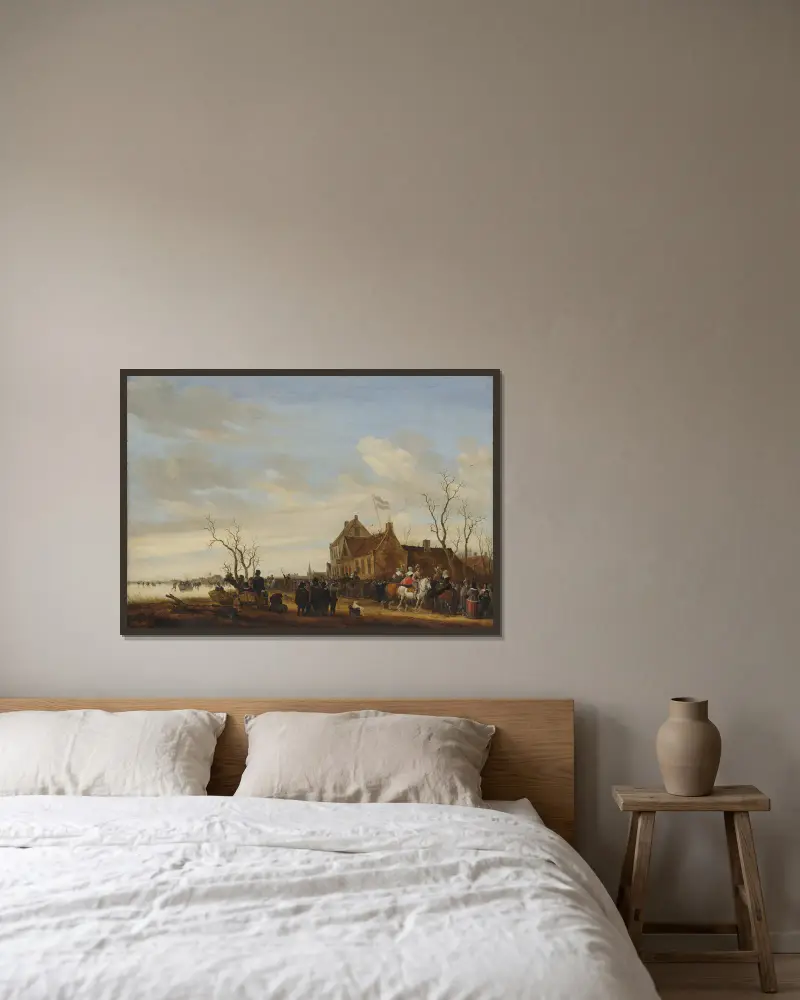 Lov na úhoře, Salomon van Ruysdael v rámu na stěně