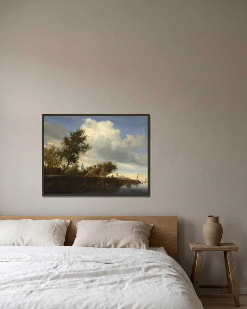 Prom w pobliżu Gorinchem, Salomon van Ruysdael w ramie na ścianie