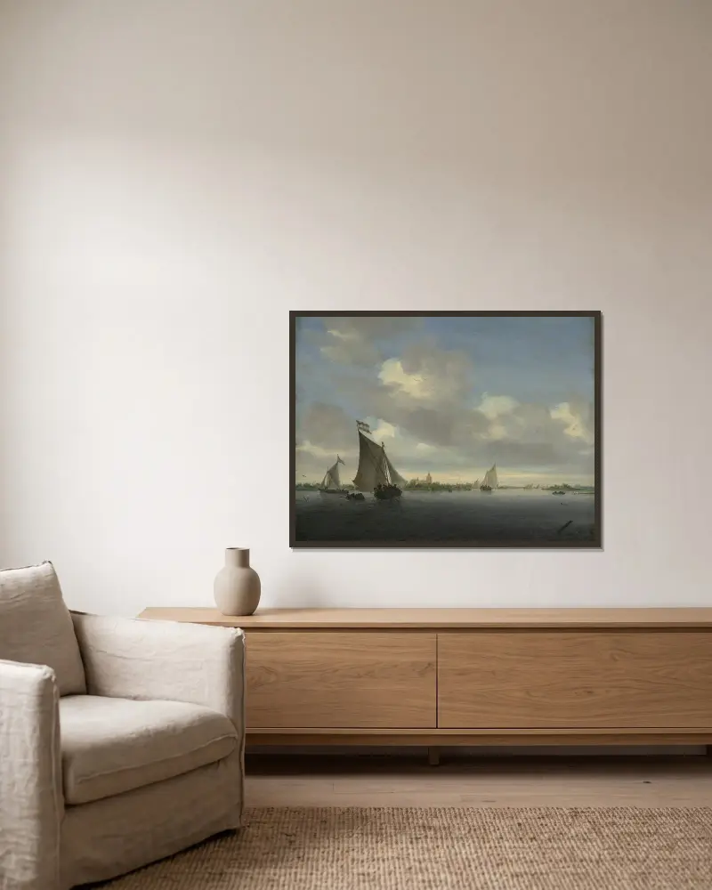 Marine, Salomon van Ruysdael w ramie na ścianie