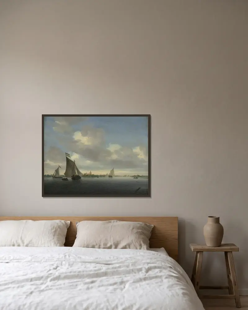 Marine, Salomon van Ruysdael w ramie na ścianie