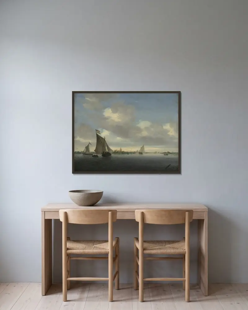Marine, Salomon van Ruysdael w ramie na ścianie