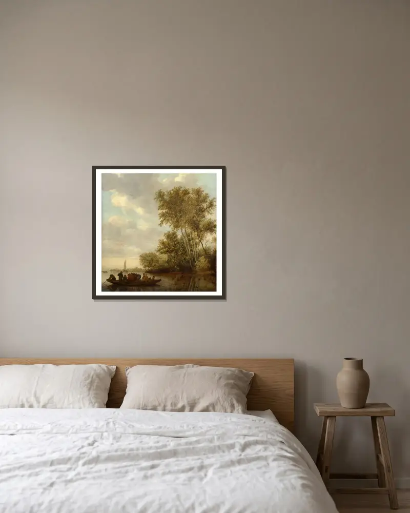 Přívoz – Nr. 1, Salomon van Ruysdael v rámu na stěně