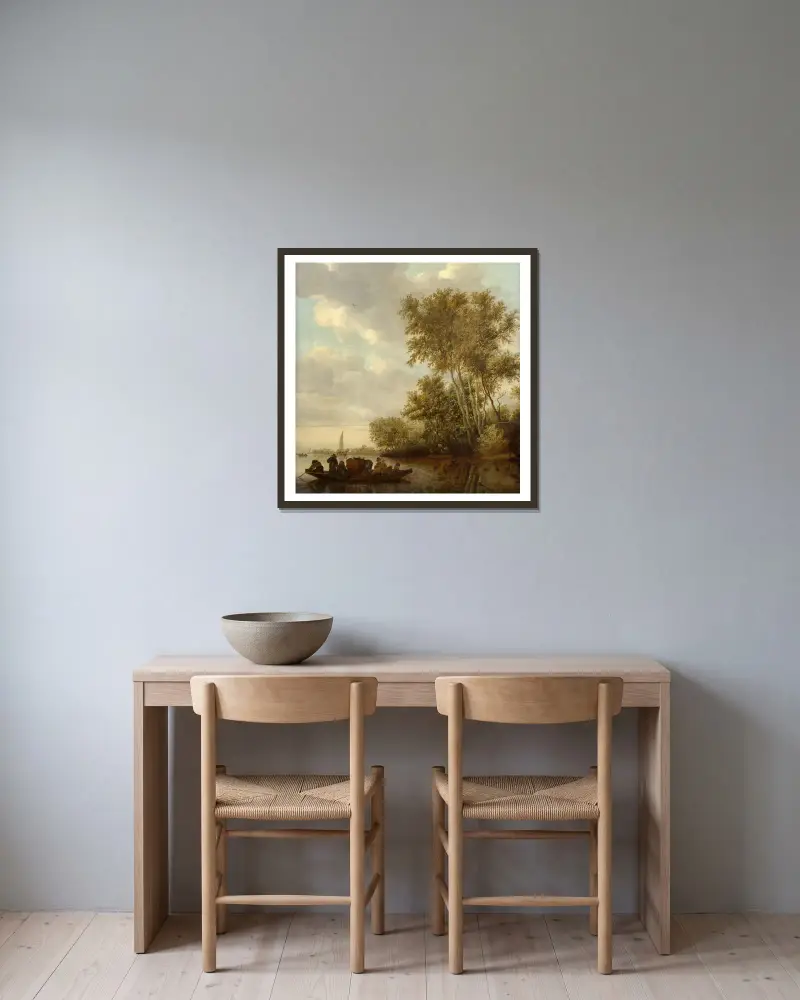 Přívoz – Nr. 1, Salomon van Ruysdael v rámu na stěně