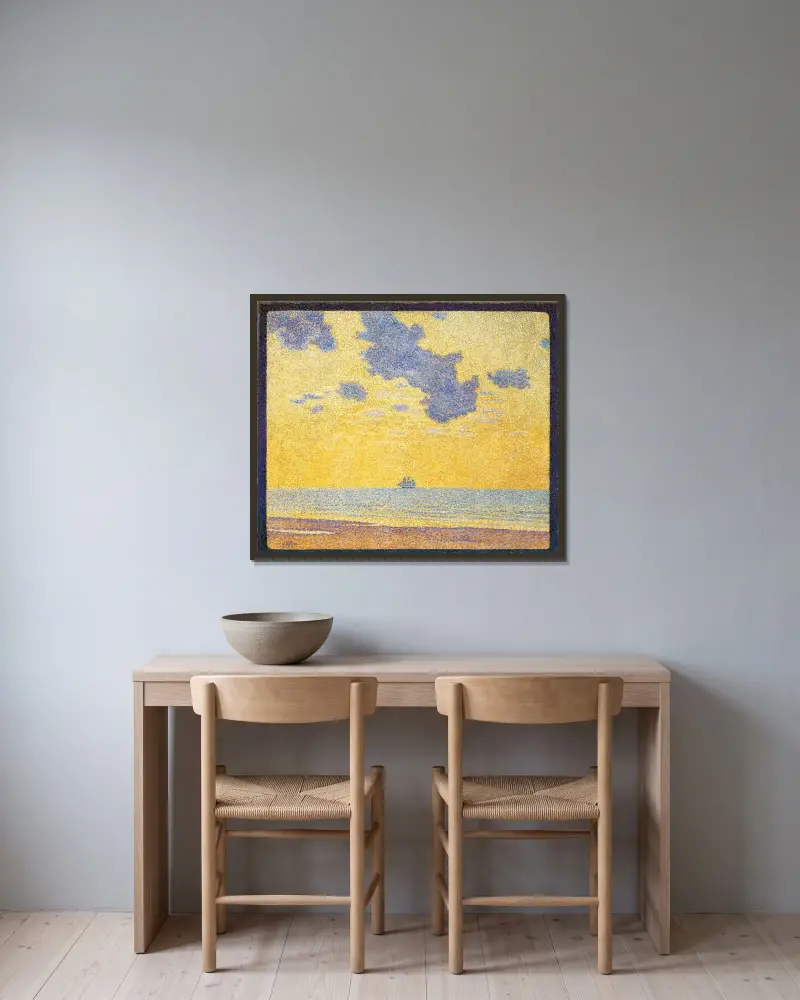 Velké mraky, Theo van Rysselberghe v rámu na stěně
