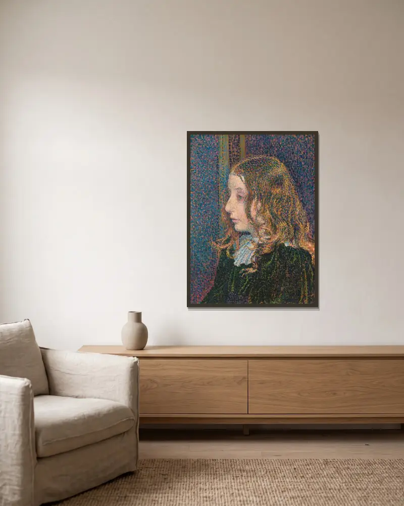 Denise Maréchal von Theo van Rysselberghe gerahmt an einer Wand