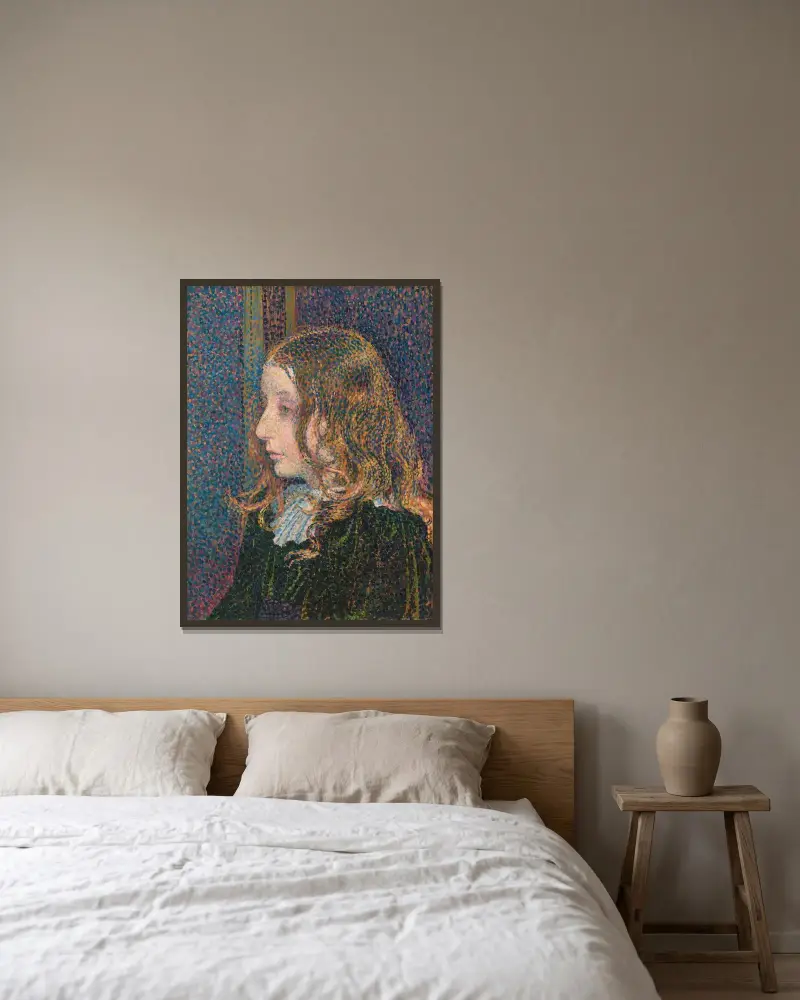 Denise Maréchal von Theo van Rysselberghe gerahmt an einer Wand