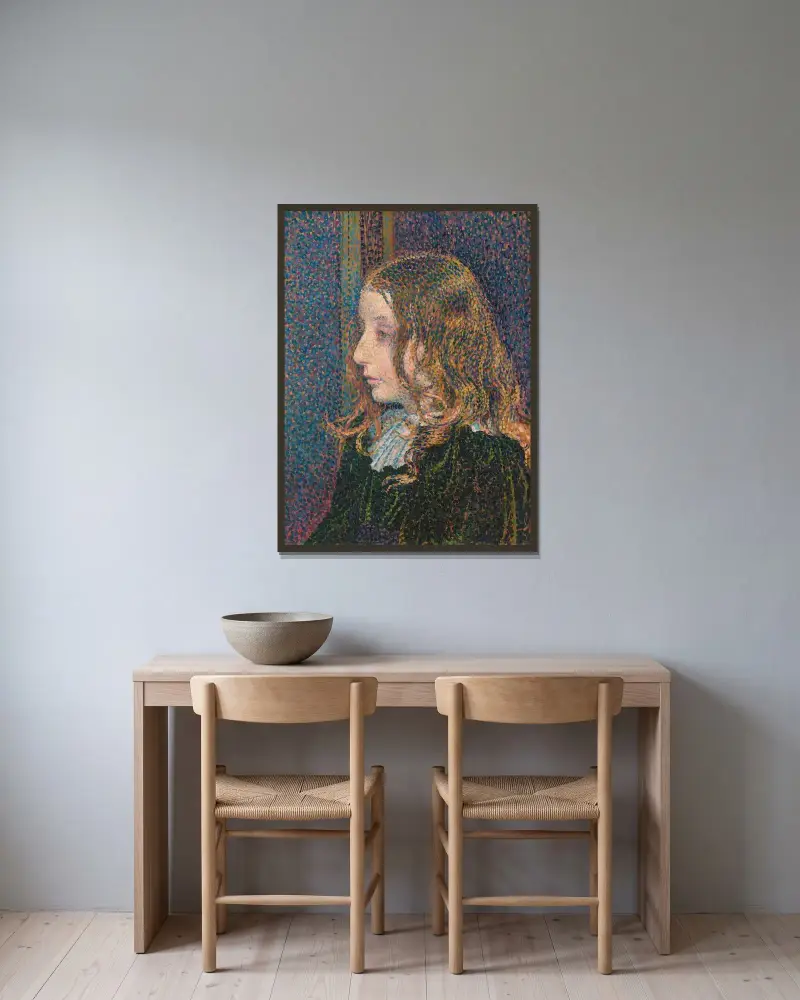 Denise Maréchal von Theo van Rysselberghe gerahmt an einer Wand