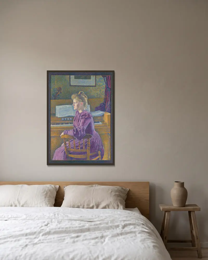 Maria Sèthe, the Future Mrs. Henry Van de Velde av Theo van Rysselberghe inramad på en vägg