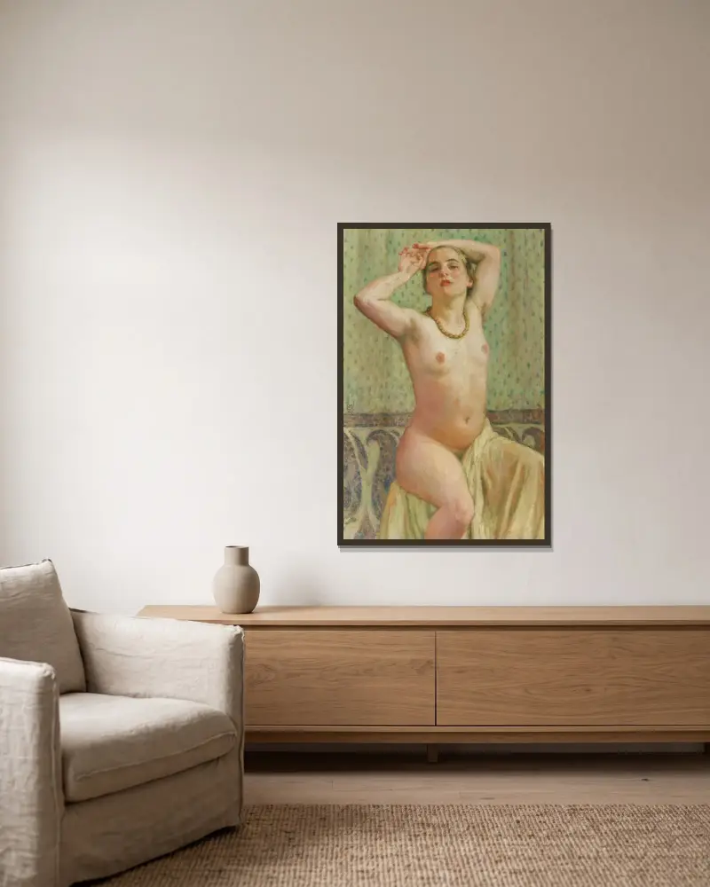 Paquita s náhrdelníkem, Theo van Rysselberghe v rámu na stěně