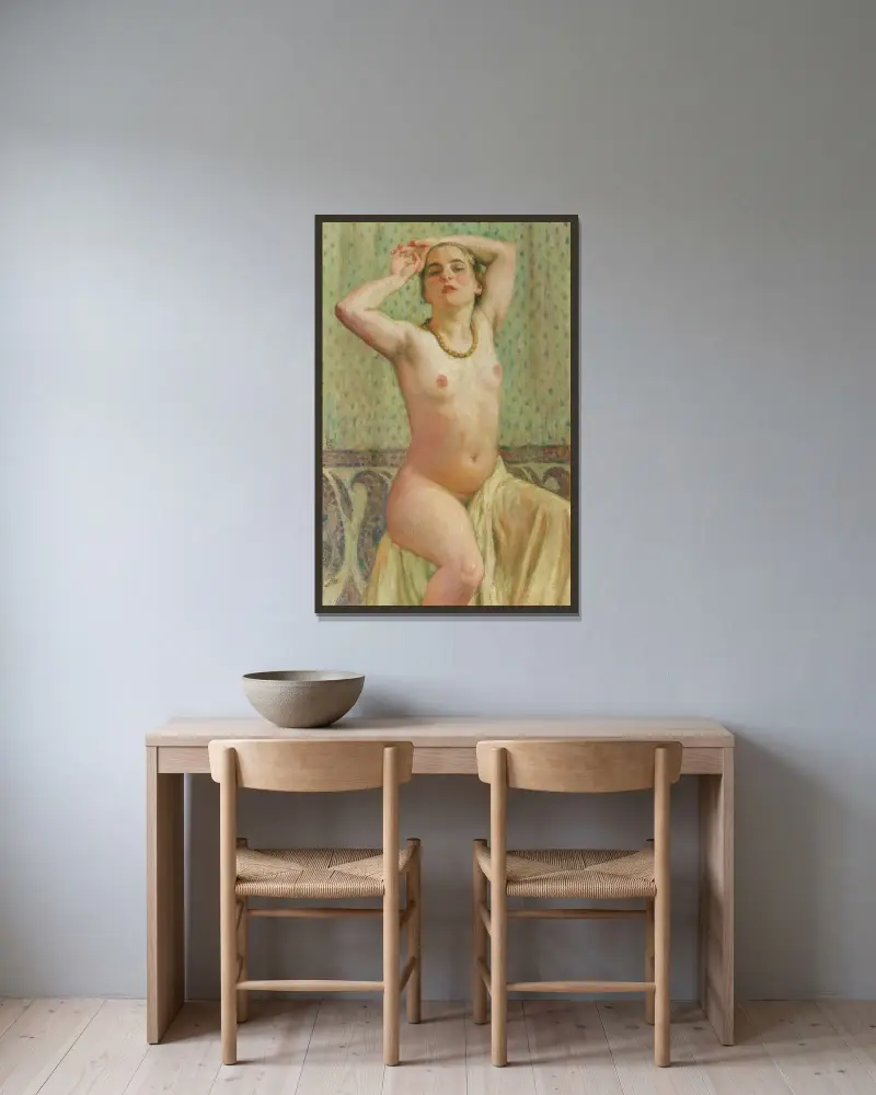 Paquita s náhrdelníkem, Theo van Rysselberghe v rámu na stěně