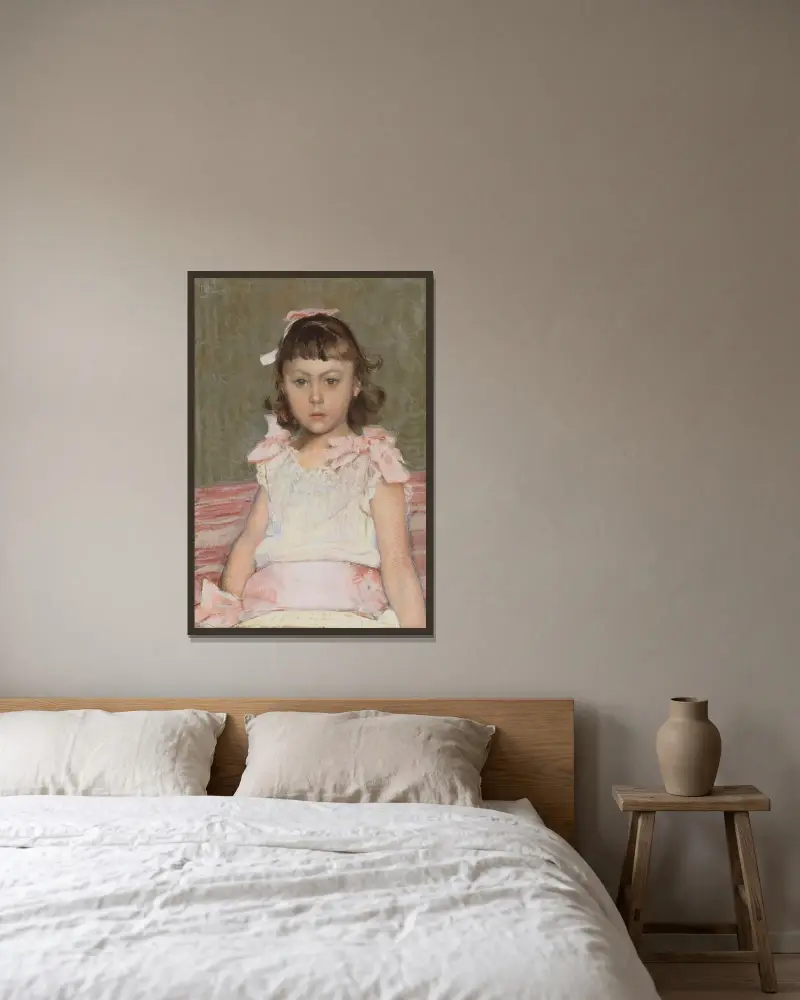 Portrét malé dívky, Theo van Rysselberghe v rámu na stěně
