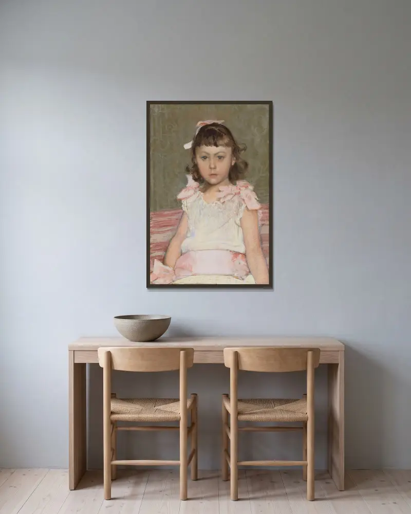 Portrét malé dívky, Theo van Rysselberghe v rámu na stěně