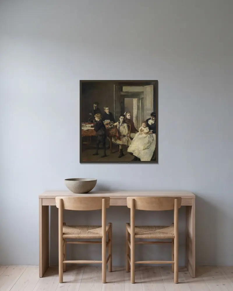François van Rysselberghes barn av Theo van Rysselberghe inramad på en vägg
