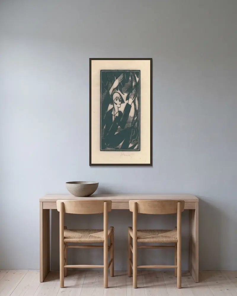 Doppel Sehnsucht Sonette Pl.3 av Henri Van Straten inramad på en vägg