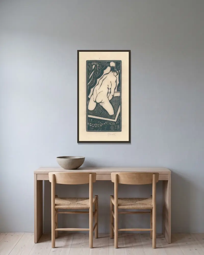 Doppel Sehnsucht Sonette Pl.6 av Henri Van Straten inramad på en vägg