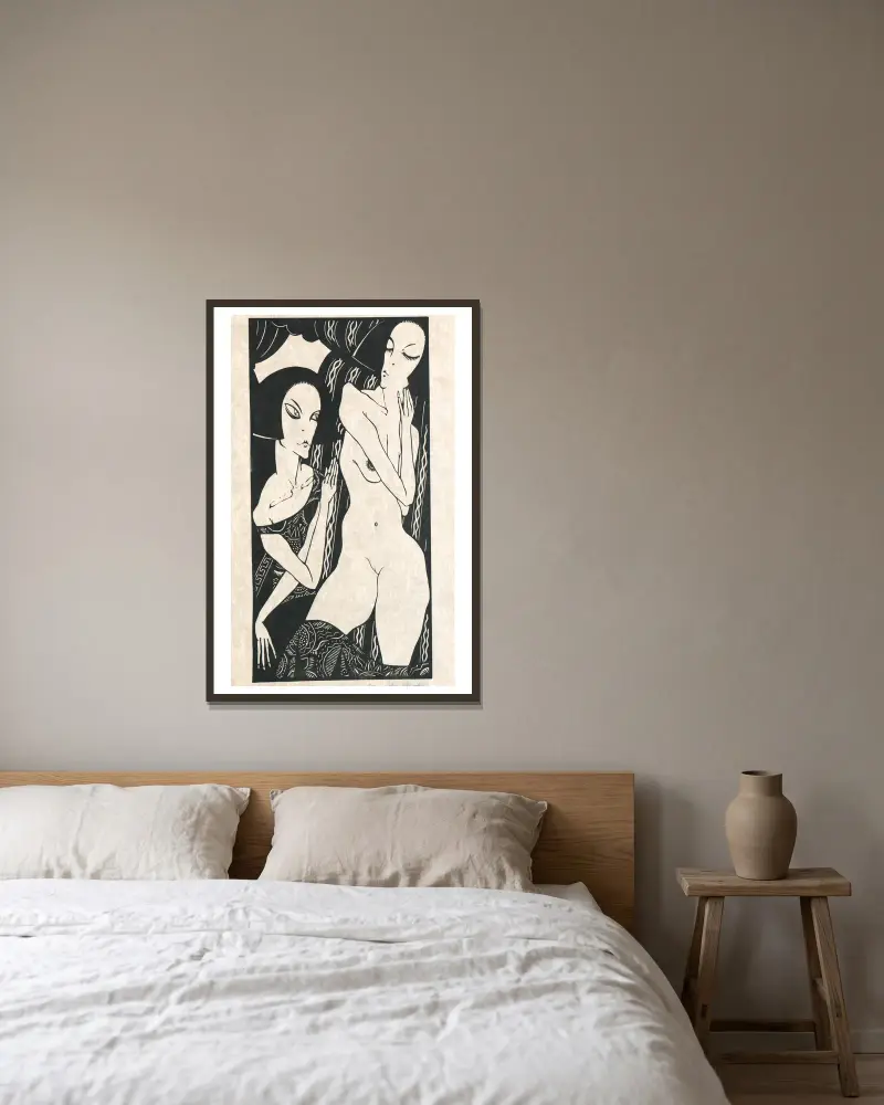 La Garçonne von Henri Van Straten gerahmt an einer Wand