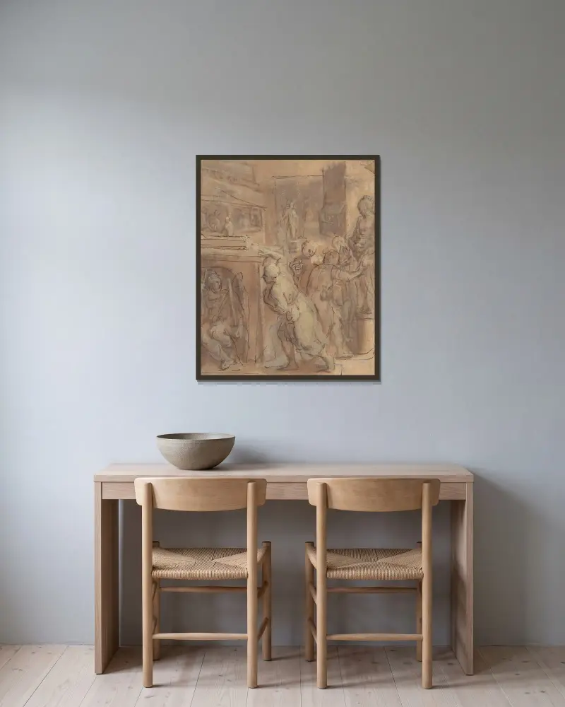 Emblematic Scene von Otto van Veen gerahmt an einer Wand