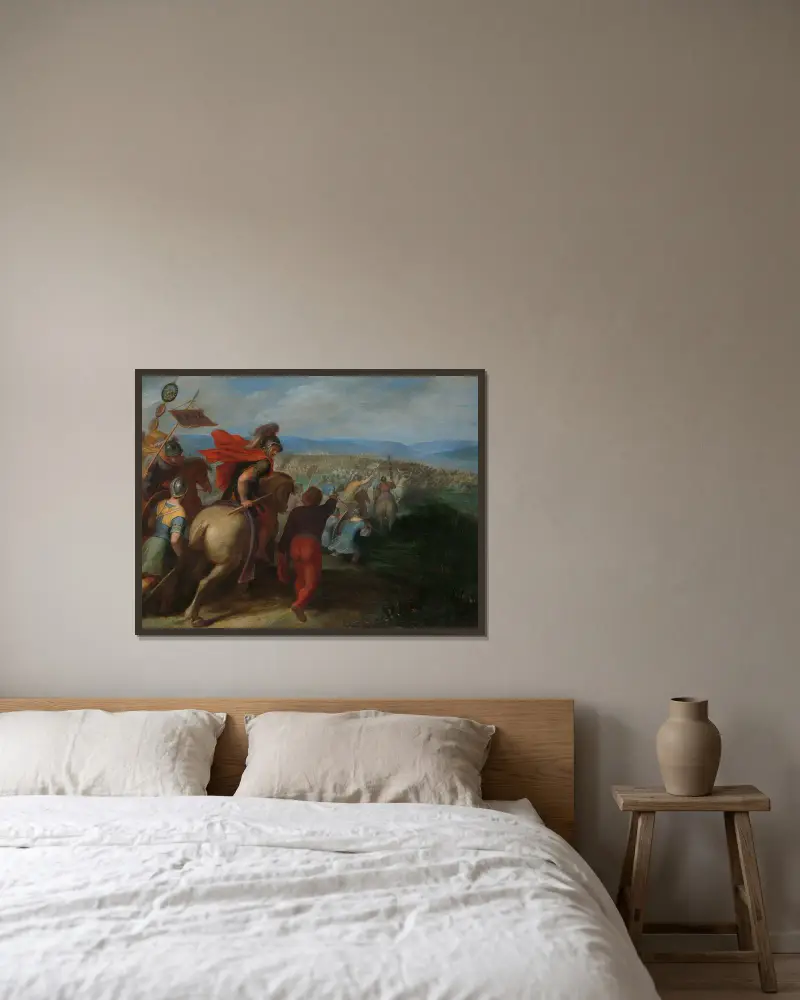 The Romans nearly Overpower the Army of Julius Civilis through the Treachery of a Batavian av Otto van Veen inramad på en vägg