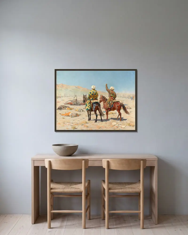 O válce, Vasily Vereshchagin v rámu na stěně