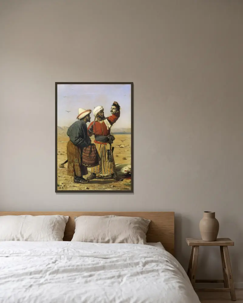 Nach einem Sieg von Vasily Vereshchagin gerahmt an einer Wand