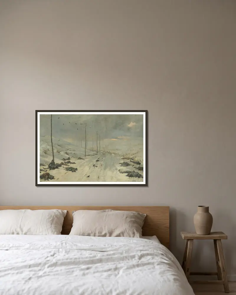 Po walce, Vasily Vereshchagin w ramie na ścianie