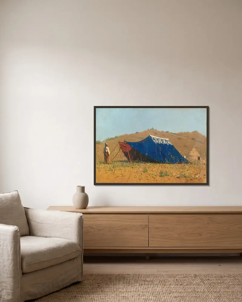 Chinesisches Zelt von Vasily Vereshchagin gerahmt an einer Wand