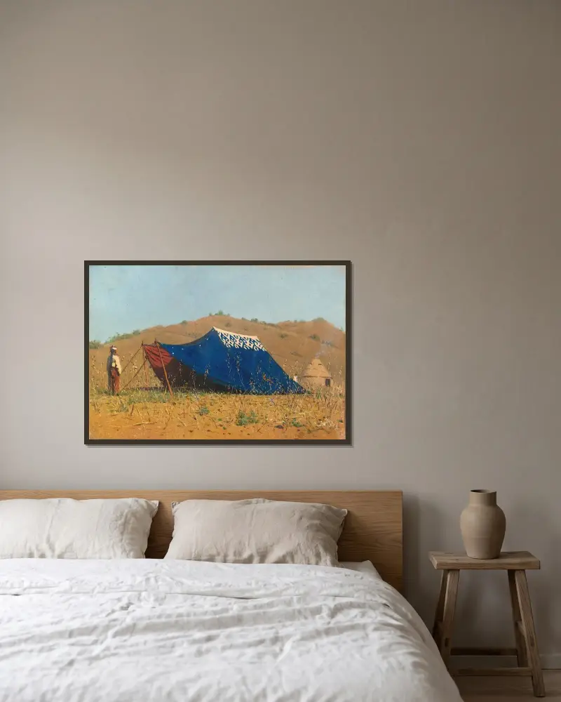 Chinesisches Zelt von Vasily Vereshchagin gerahmt an einer Wand