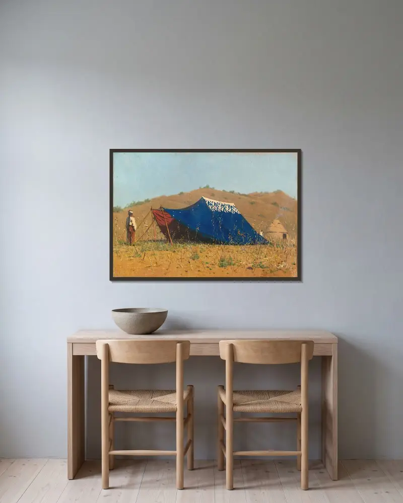 Chinesisches Zelt von Vasily Vereshchagin gerahmt an einer Wand