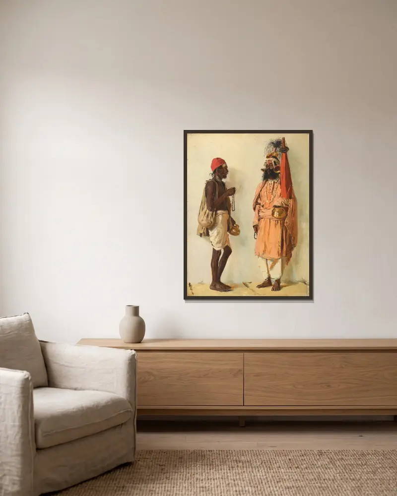 Fakire von Vasily Vereshchagin gerahmt an einer Wand