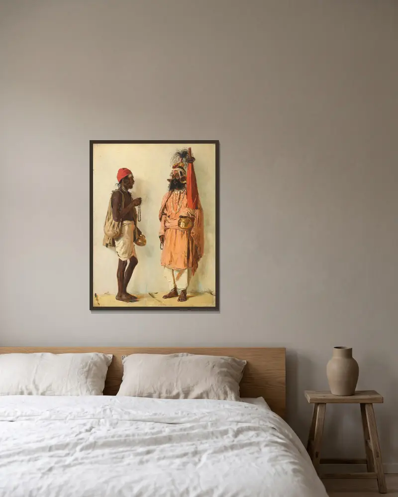 Fakire von Vasily Vereshchagin gerahmt an einer Wand