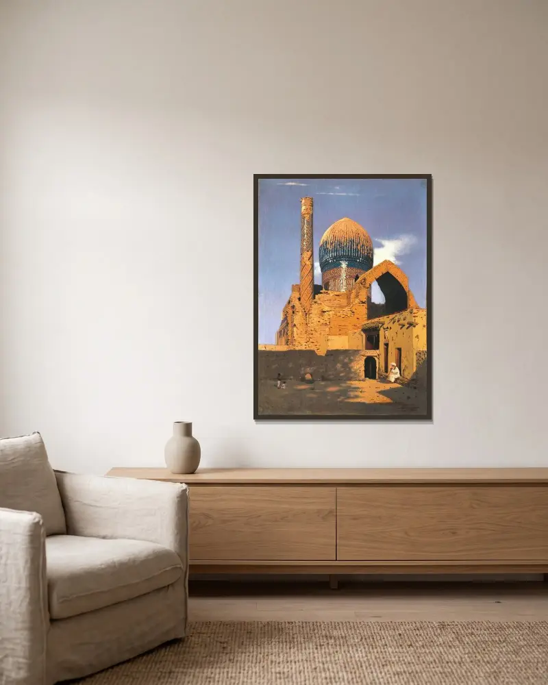 Gur-Emir-Mausoleum, Samarkand von Vasily Vereshchagin gerahmt an einer Wand