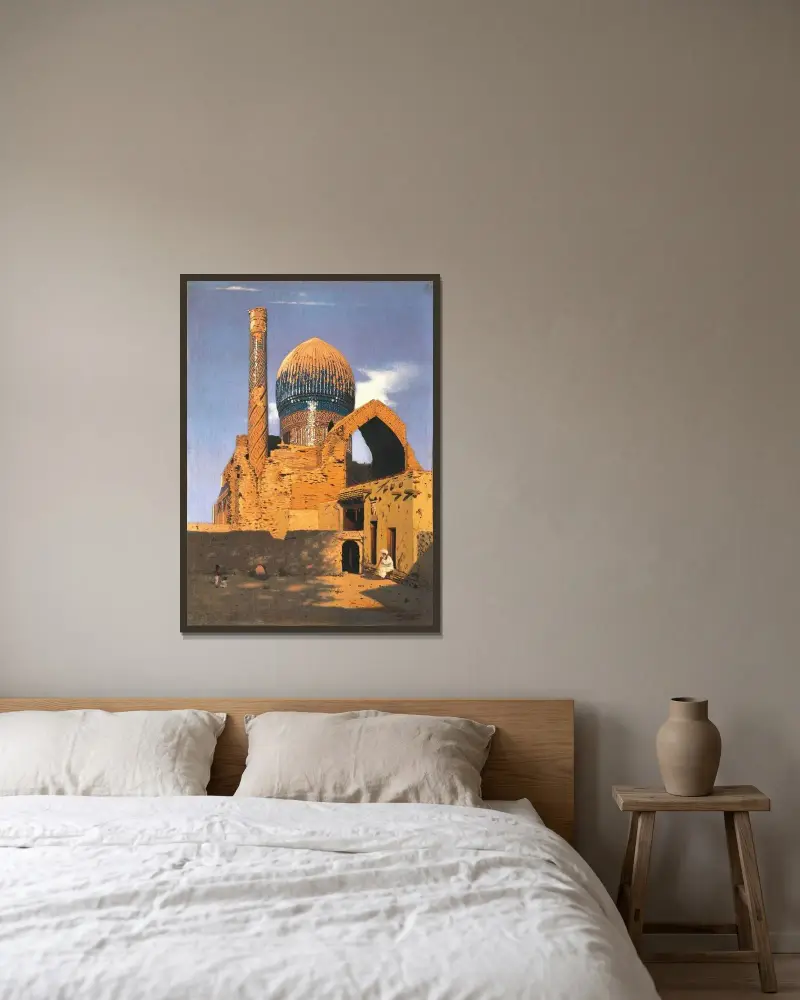 Gur-Emir-Mausoleum, Samarkand von Vasily Vereshchagin gerahmt an einer Wand