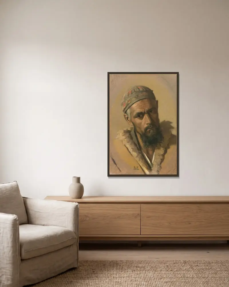 Lully (Zigeunerin) von Vasily Vereshchagin gerahmt an einer Wand