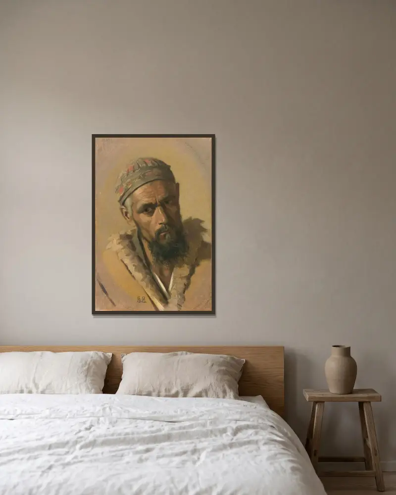 Lully (Zigeunerin) von Vasily Vereshchagin gerahmt an einer Wand