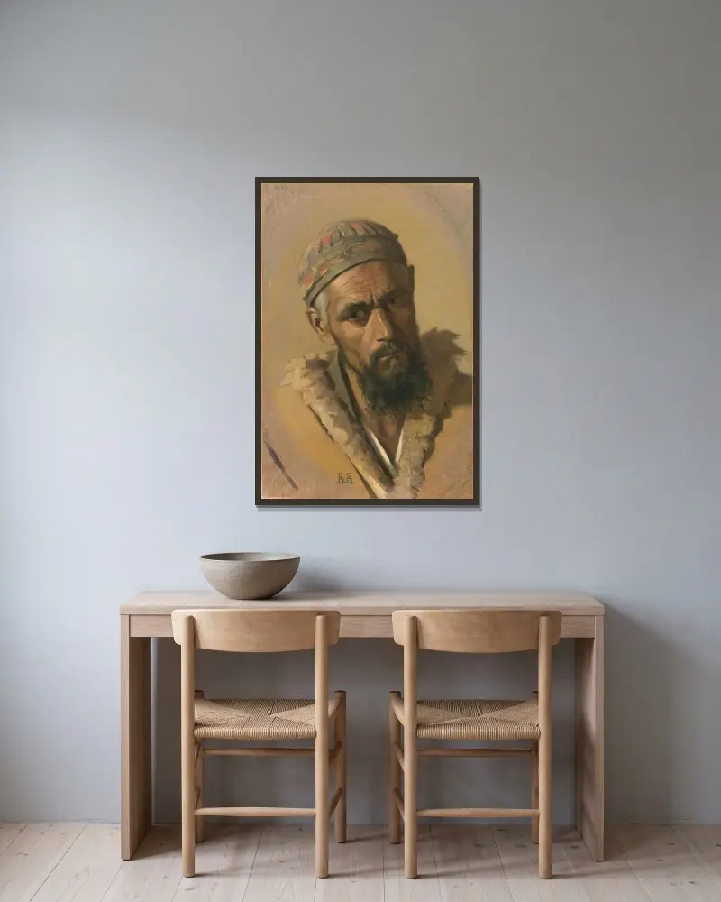 Lully (Zigeunerin) von Vasily Vereshchagin gerahmt an einer Wand