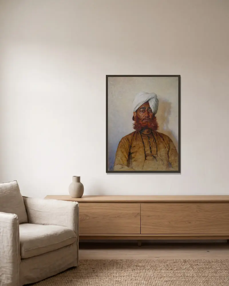 Muslimský hodnostář, Vasily Vereshchagin v rámu na stěně