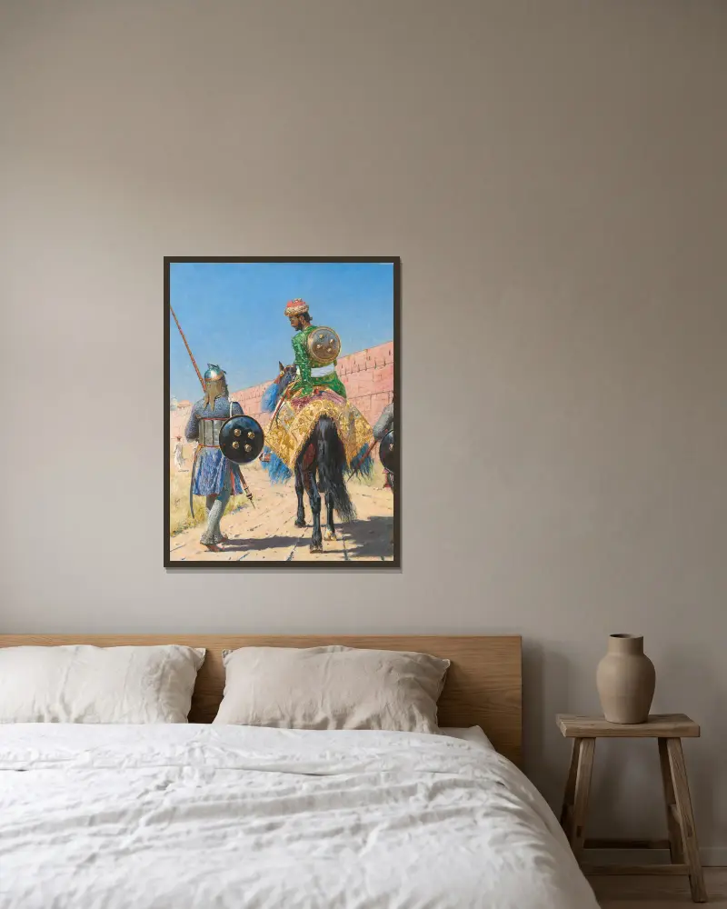 Jeździec w Jaipur, Vasily Vereshchagin w ramie na ścianie