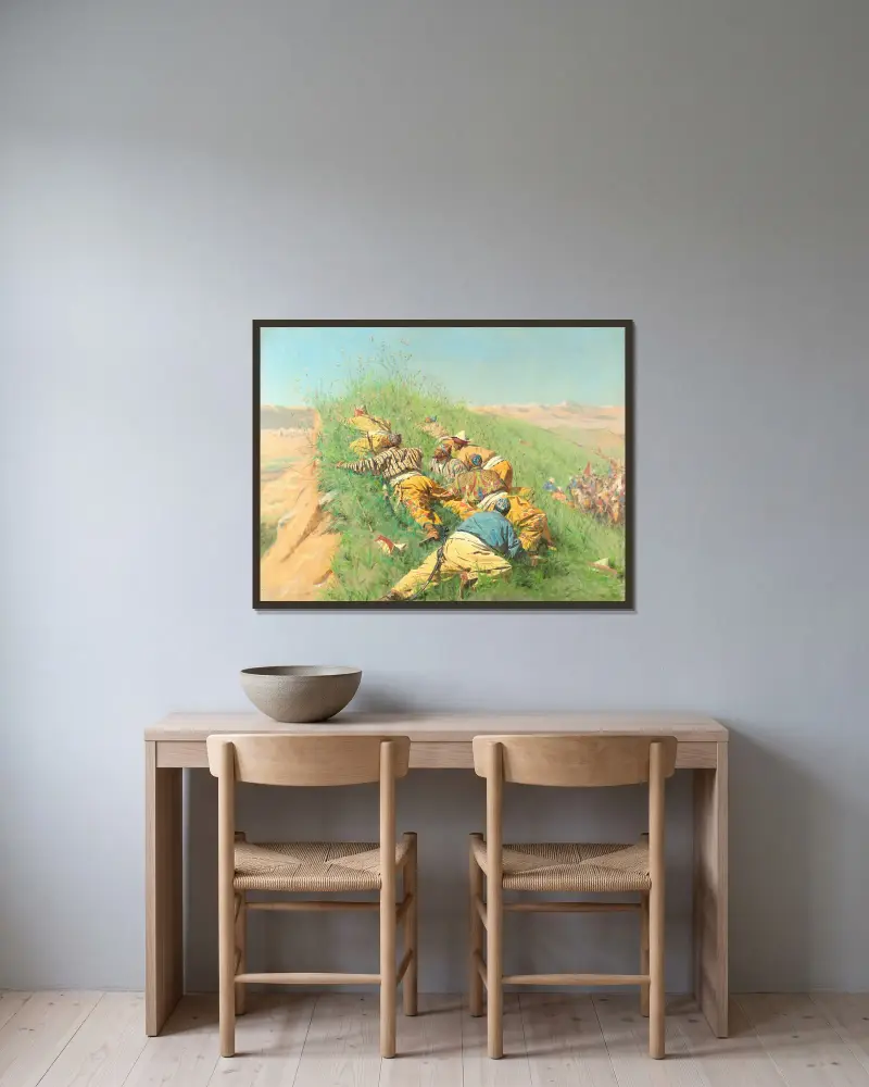 Na zwiadach, Vasily Vereshchagin w ramie na ścianie