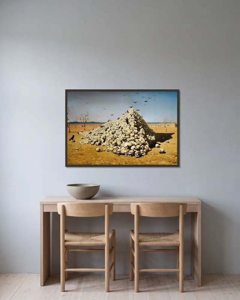 Apoteoza wojny, Vasily Vereshchagin w ramie na ścianie