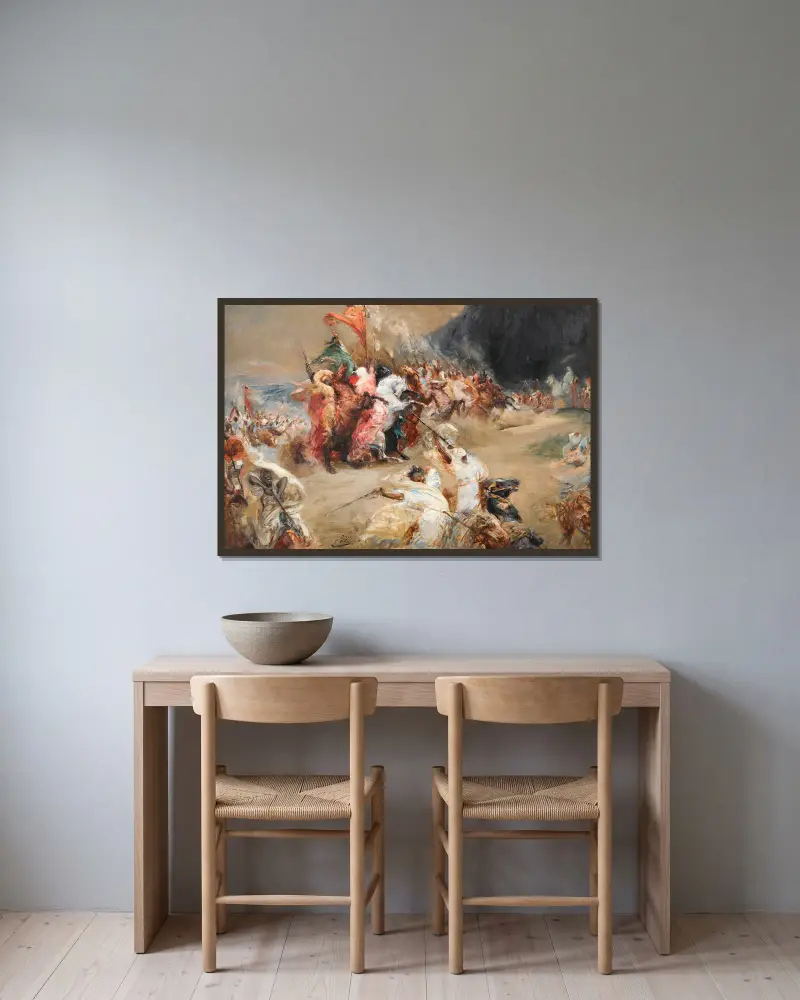 Fantasia von Georges Jules Victor Clairin gerahmt an einer Wand