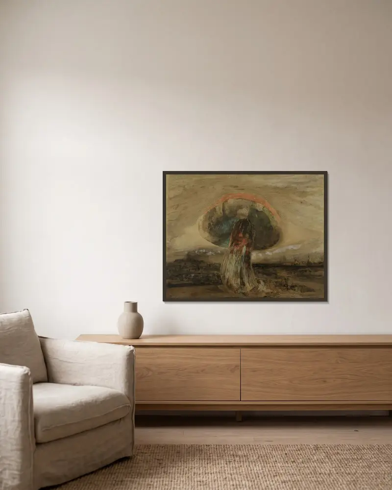 Champignon av Victor Hugo inramad på en vägg