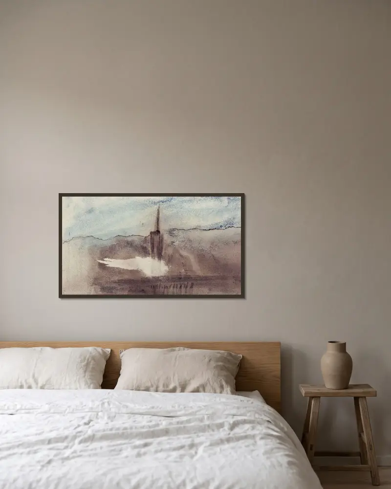 Klocktorn av Victor Hugo inramad på en vägg