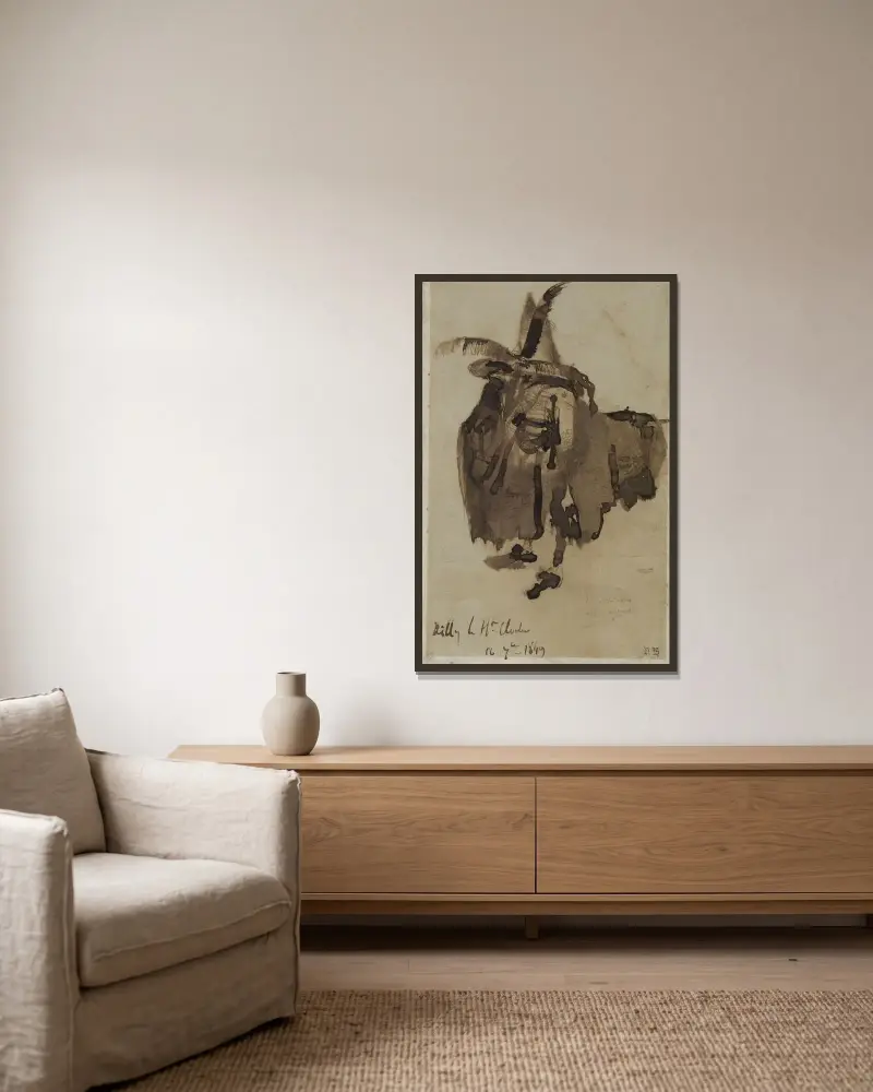 Disparecer sobre capa y sombrero av Victor Hugo inramad på en vägg
